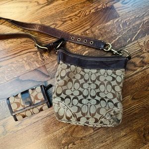 Coach cross body bag with wallet